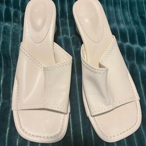 Y2K White Leather Sandals